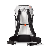 Rear view of the Hyperlite Mountain Gear Halka 55 showing the Hardline with Dyneema® shoulder straps