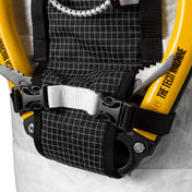 Detail shot of the buckles on Hyperlite Mountain Gear's Ice Pack 70 Pack