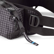 Close up the Hyperlite Mountain Gear Unbound 40 hipbelt made from hardline with Dyneema® and dual density closed cell foam