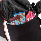 Bottom view of the Hyperlite Mountain Gear Unbound 40 Pack showing the bottom pocket made of durable Dyneema® Stretch Mesh