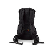 Rear view of the Hyperlite Mountain Gear Waypoint 35 in Black with 100D Dyneema® Gridstop Shoulder Straps
