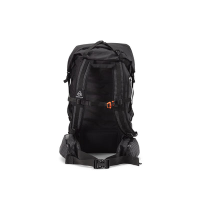 Back perspective of a Black Southwest 40 Pack with orange straps