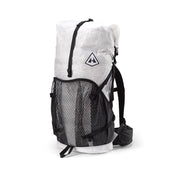 Front view of Hyperlite Mountain Gear's Junction 55 Pack in White