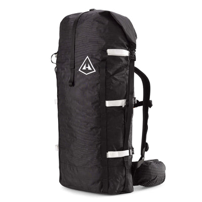 Front view of Hyperlite Mountain Gear's Porter 55 Pack in Black