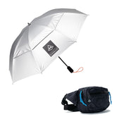 The Hyperlite Mountain Gear Runabout Bundle including the Essential Umbrella and Versa in Black