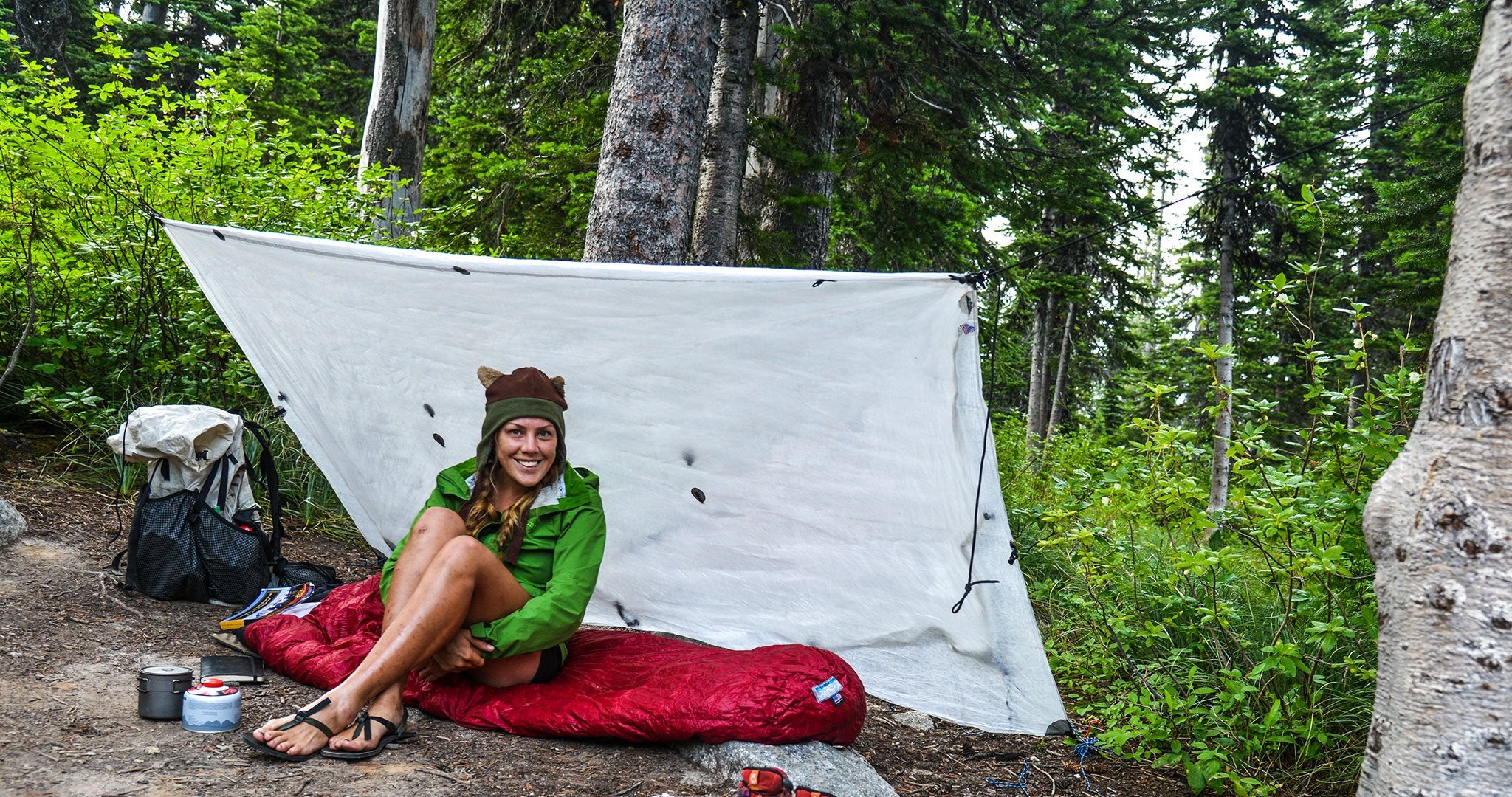 A Woman With a Tarp