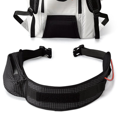 Rear view of the Hyperlite Mountain Gear Removable Hip Belt with Pocket and Gear Loop