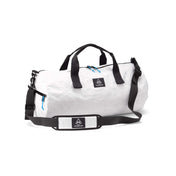 Front view of the Hyperlite Mountain Gear 30L Approach Duffel in White made from Dyneema® Composite Fabrics
