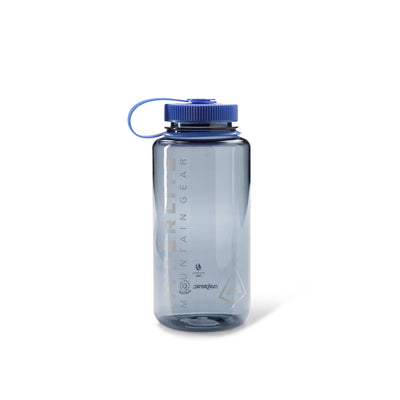 Front view of Hyperlite Mountain Gear's Nalgene® Sustain Water Bottle with a wide mouth in Smoke Grey