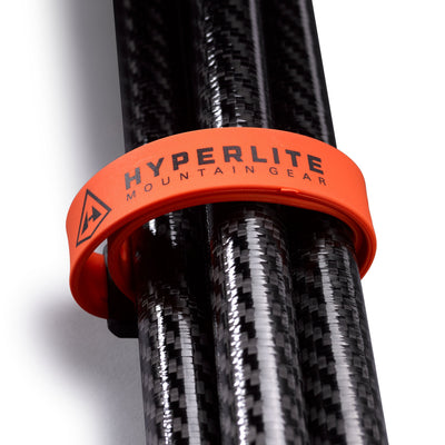 Hyperlite Mountain Gear's UltaMid Pole Straps wrapped around tent poles