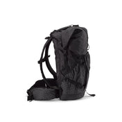 Right side view of Hyperlite Mountain Gear's Southwest 40 Pack in Black showcasing its adjustable straps