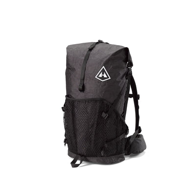 Front view of Hyperlite Mountain Gear's Windrider 40 Pack in Black