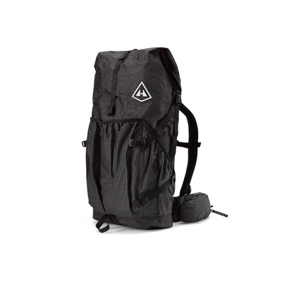 Front View of the 55 Liter Black Hyperlite Mountain Gear Southwest on a white background