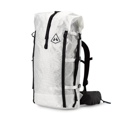 Front view of Hyperlite Mountain Gear's Porter 70 Pack in White