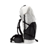 Right side view of Hyperlite Mountain Gear's Southwest 70 Pack in White