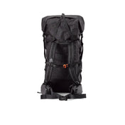 Back view of Hyperlite Mountain Gear's Southwest 70 Pack in Black showing hip belt and straps