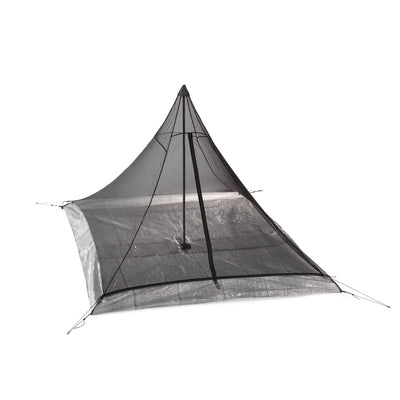 Front view of Hyperlite Mountain Gear Shelters UltaMid 2 Insert with DCF11 Floor without tent