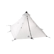 Front view of Hyperlite Mountain Gear's UltaMid 2 Ultralight Pyramid Tent in White