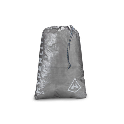 Front view of Hyperlite Mountain Gear's 9L Drawstring Stuff Sack in Gray