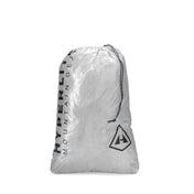 Front view of Hyperlite Mountain Gear's 9L Drawstring Stuff Sack in White