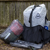 Front view of Hyperlite Mountain Gear's 10L Side Entry Pod with pack