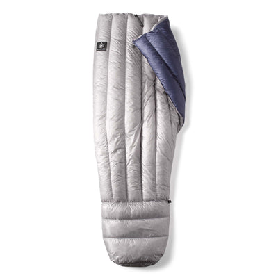 Hyperlite Mountain Gear 20-Degree Quilt with treated with a DWR finish for loft retention