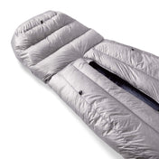 The sewn footbox at the bottom of the Hyperlite Mountain Gear 20-Degree Quilt
