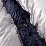 Close up of the Hyperlite Mountain Gear 20-Degree Quilt with 3 Low-Profile center push clips